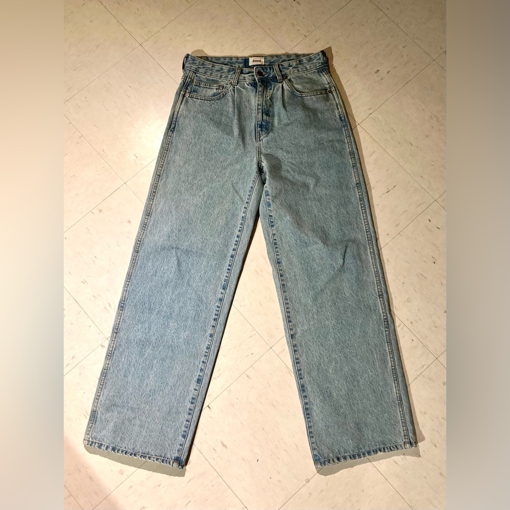 Elwood Light Blue Jean/ Baggy Pleated Denim/ New Pants